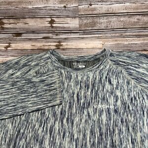 Voormi Mens XL Long Sleeve Performance Shirt Blue Grey Wool Blend Made in USA